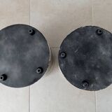 Pair of vintage pouf 60/70s