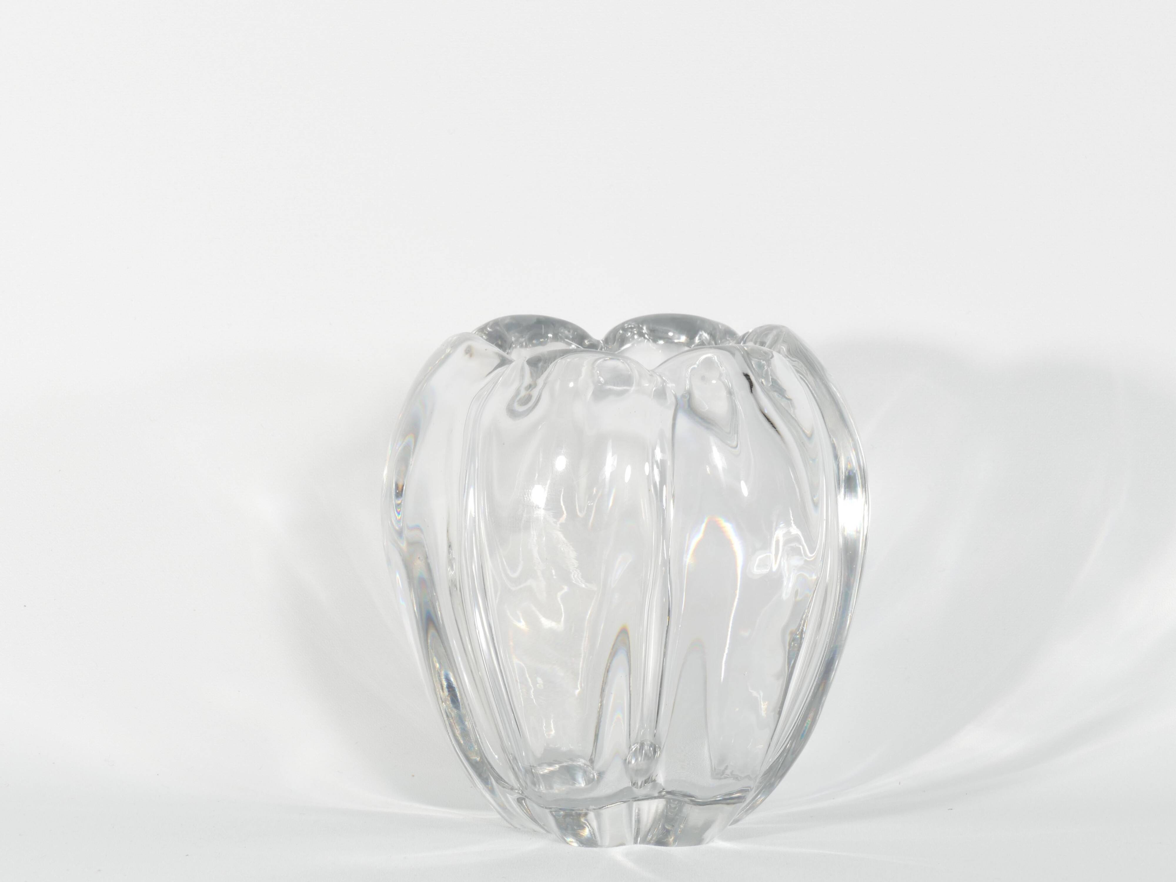 Swedish Grace Crystal Glass Vase Stella Polaris by Vicke Lindstrand for Orrefors