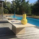 Vintage travertine coffee table