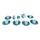 Turquoise porcelain service by Kahl, Germany, 1960s.