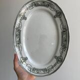Antique oval earthenware dish
