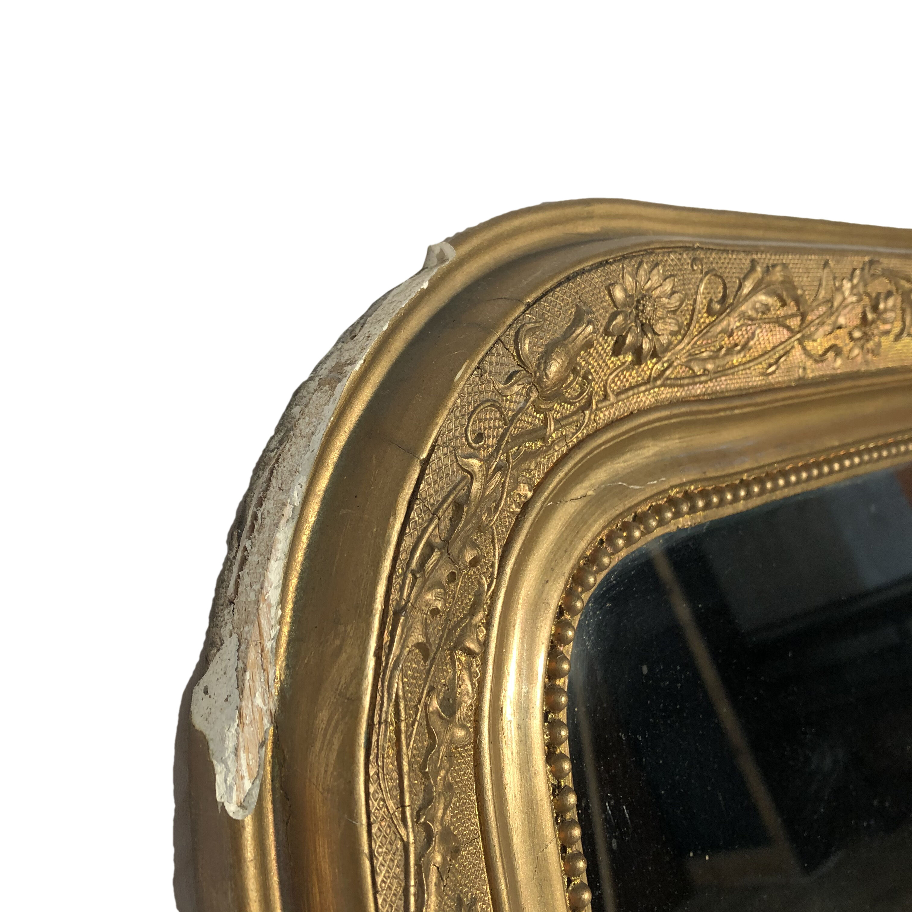 Former Louis Philippe mirror, mercury ice, 97x71cm