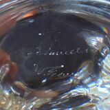 Pair of candlestick crystal Schneider France vintage 60s tbe