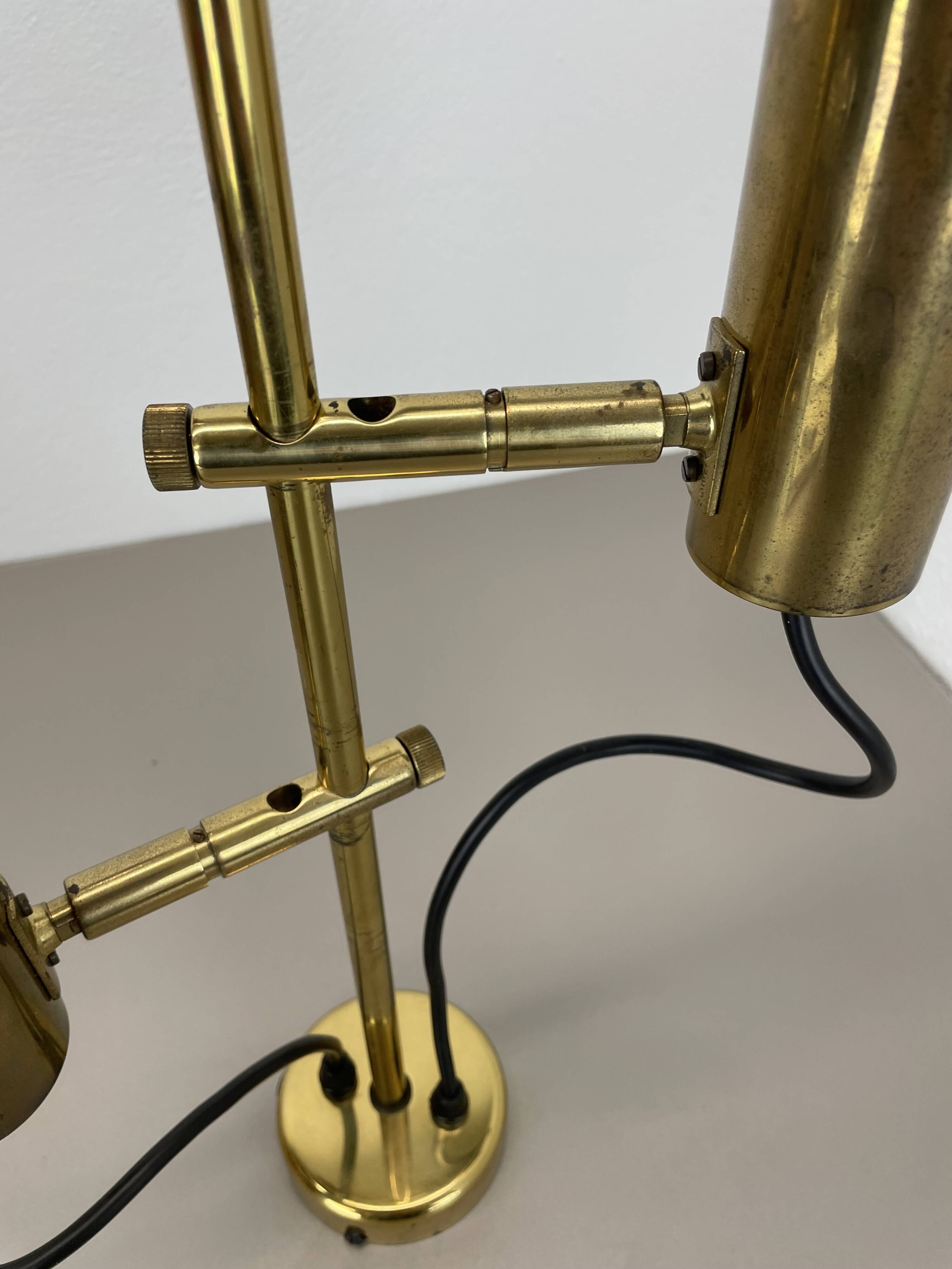 Unique 3-spot brass ceiling light koch and lowy style omi lighting germany, 1970