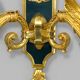 Paire Appliques Dorée Bronze Massif Style Empire Deux Lumières  Lucien Gau