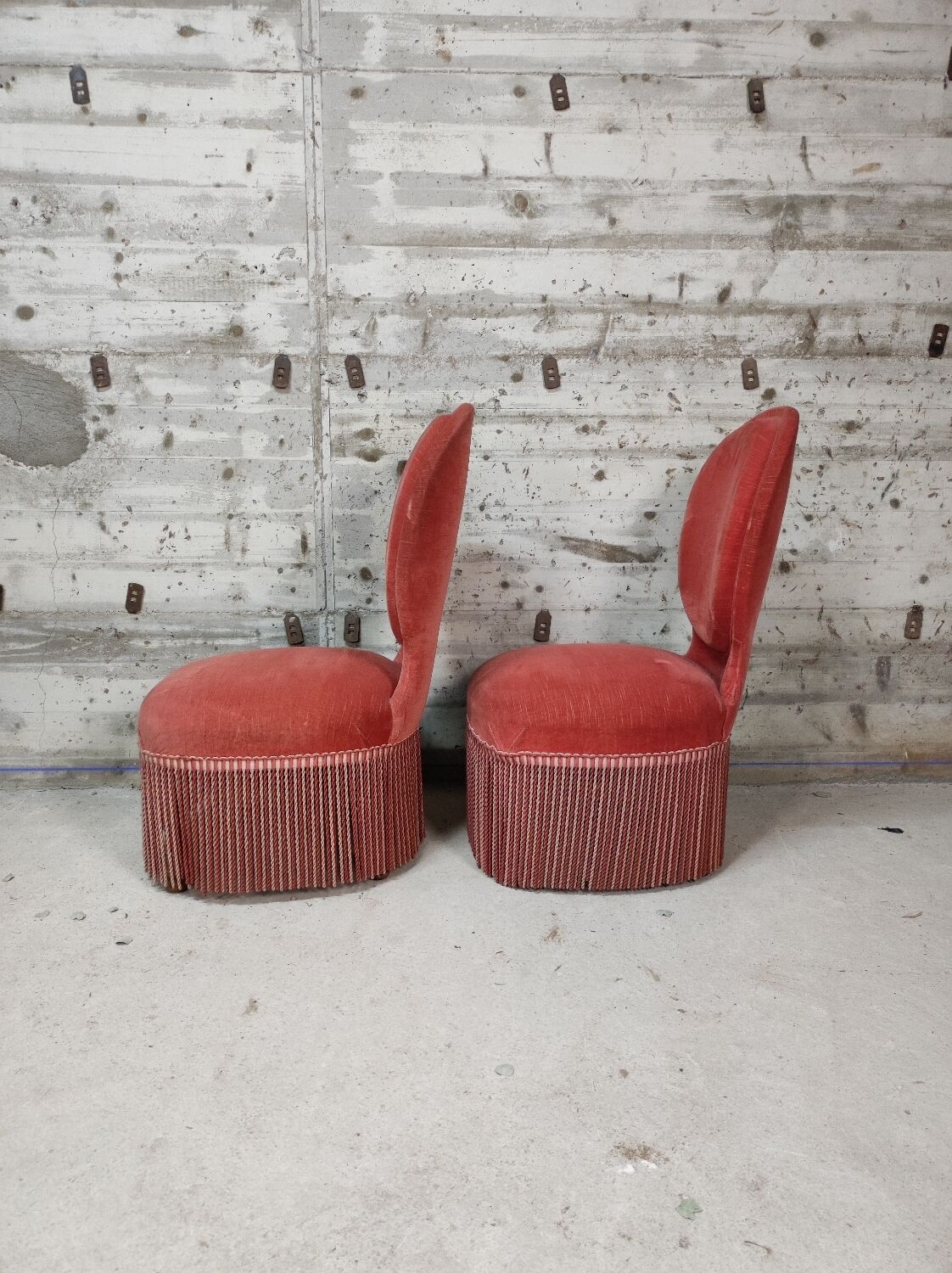 Pair of toad armchairs