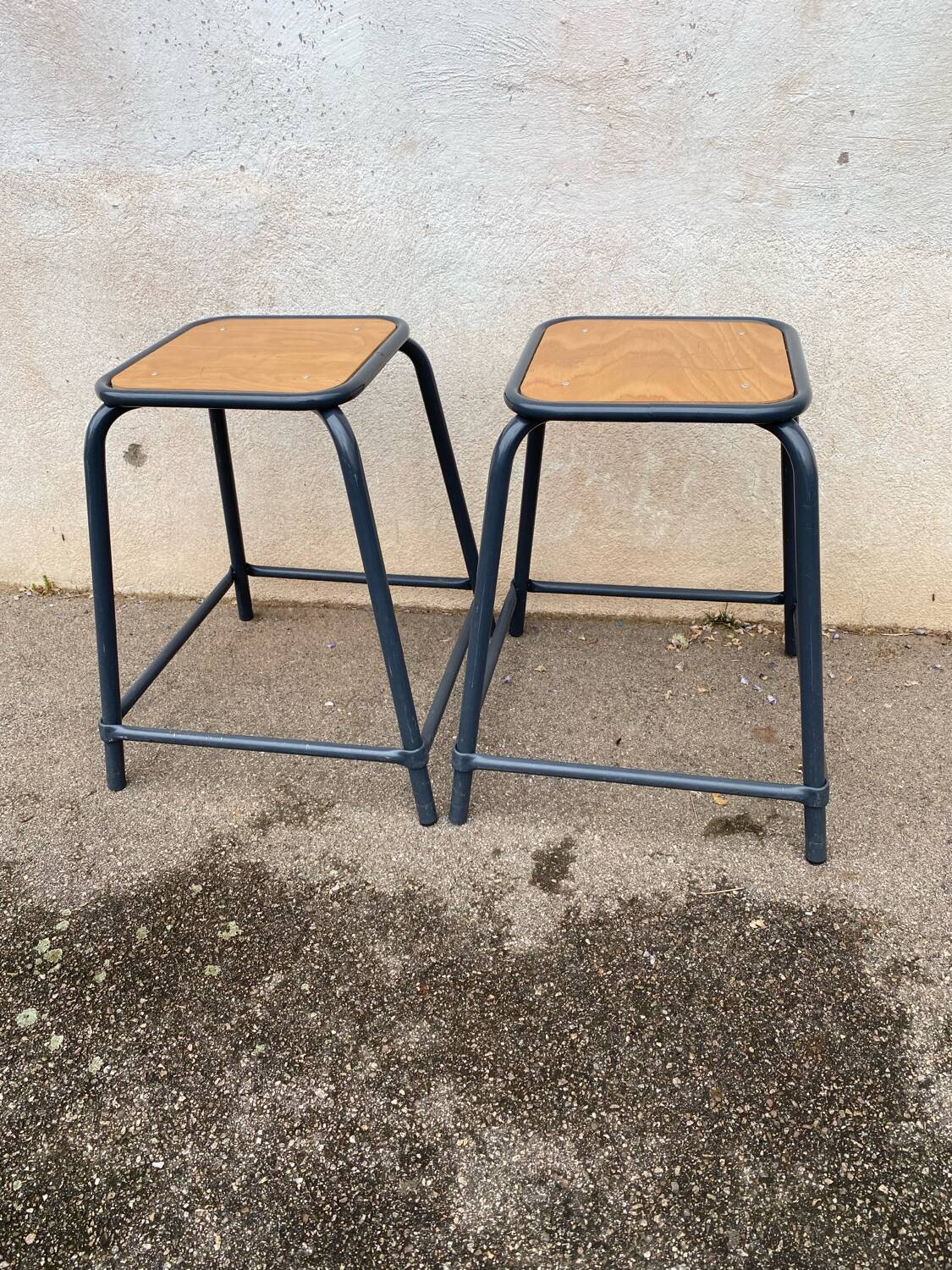 Pair of industrial stools