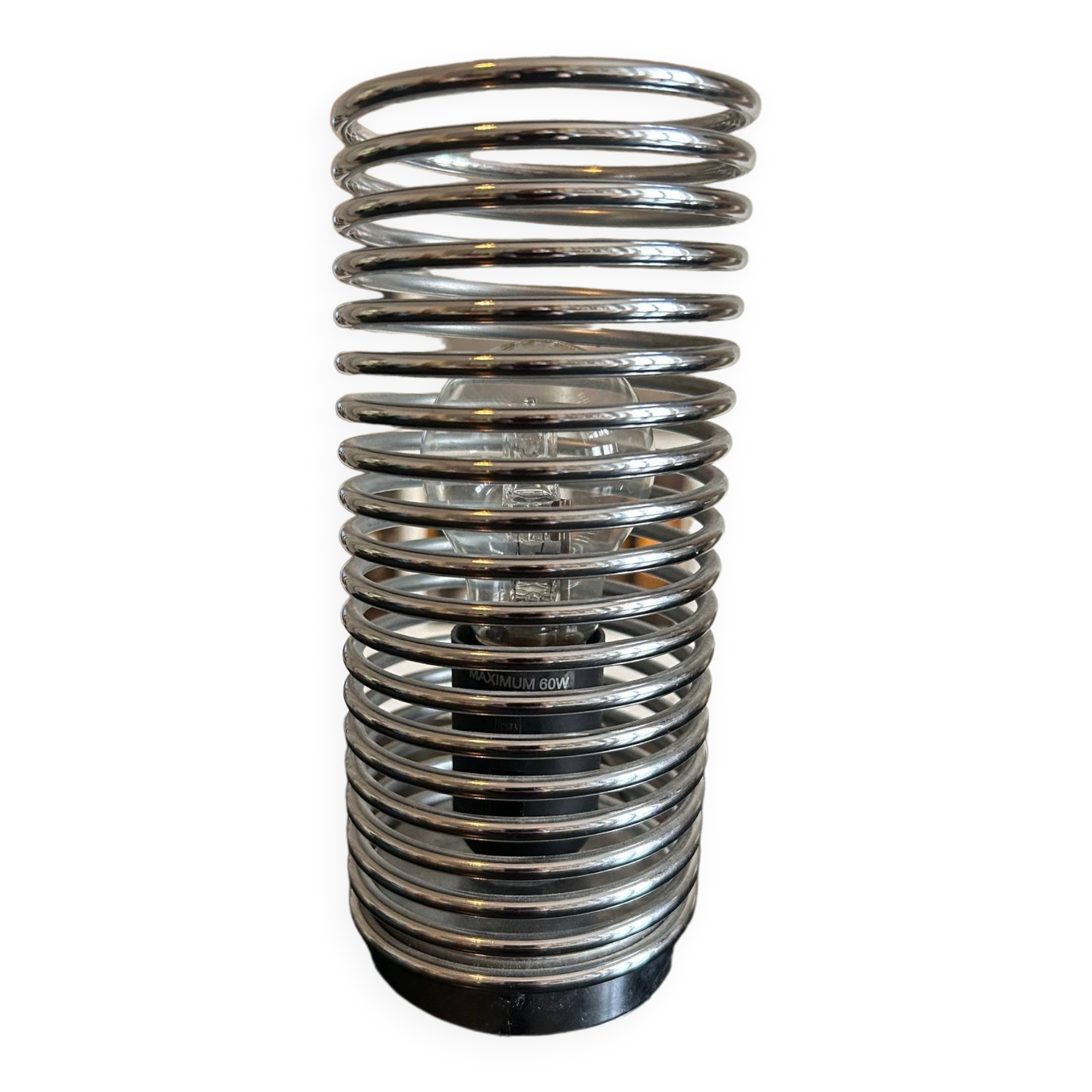 Chrome steel spring lamp