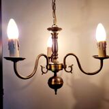Lampe classique en laiton de style hollandais de couleur bronze doré