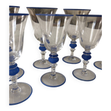 Set of 7 Paco Rabanne stemmed glasses