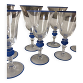 Set of 7 Paco Rabanne stemmed glasses