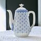 Grande cafetière Oscar Shaller de 1909 en porcelaine Fleur de Lys