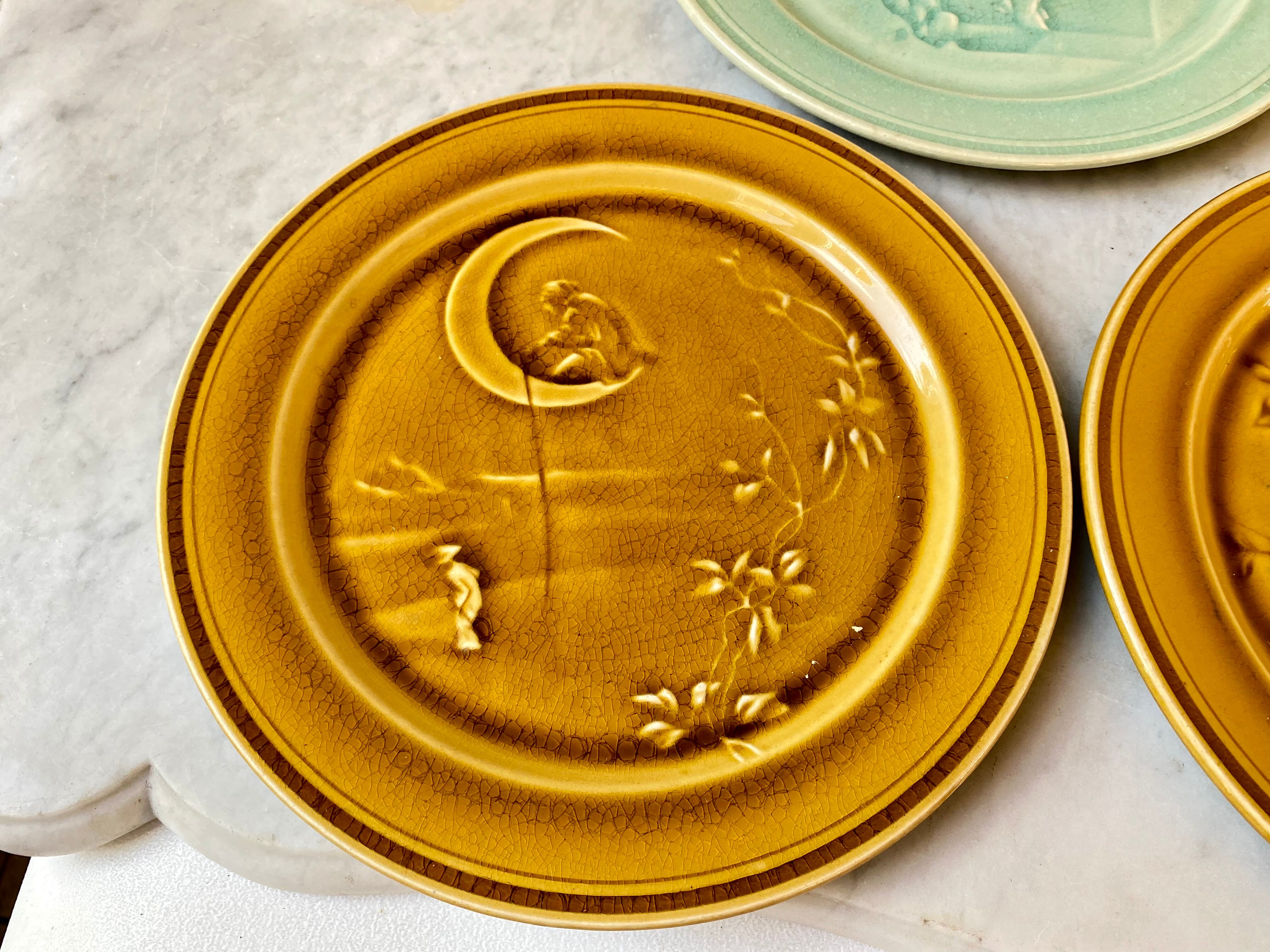 Dessert plates slurry HB Choisy the vintage king 60s lot of 5 plates