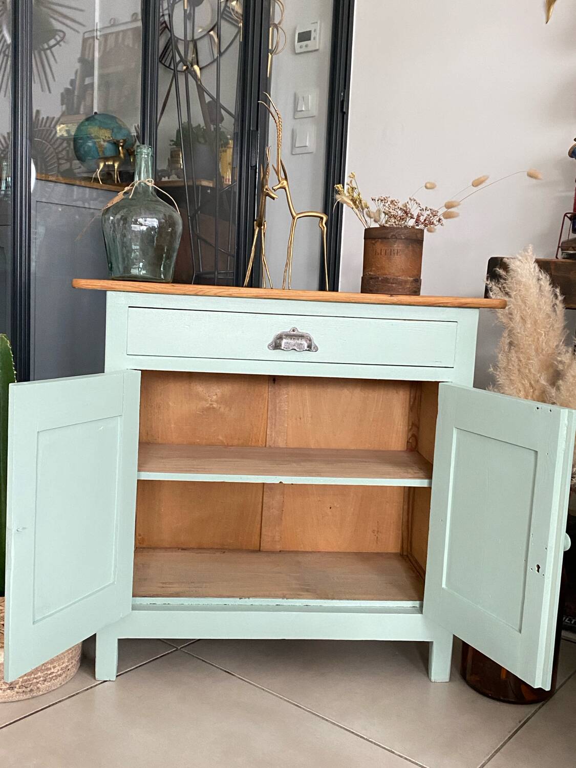 Almond green Parisian sideboard