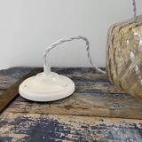 Gold-plated glass pendant light with diamonds