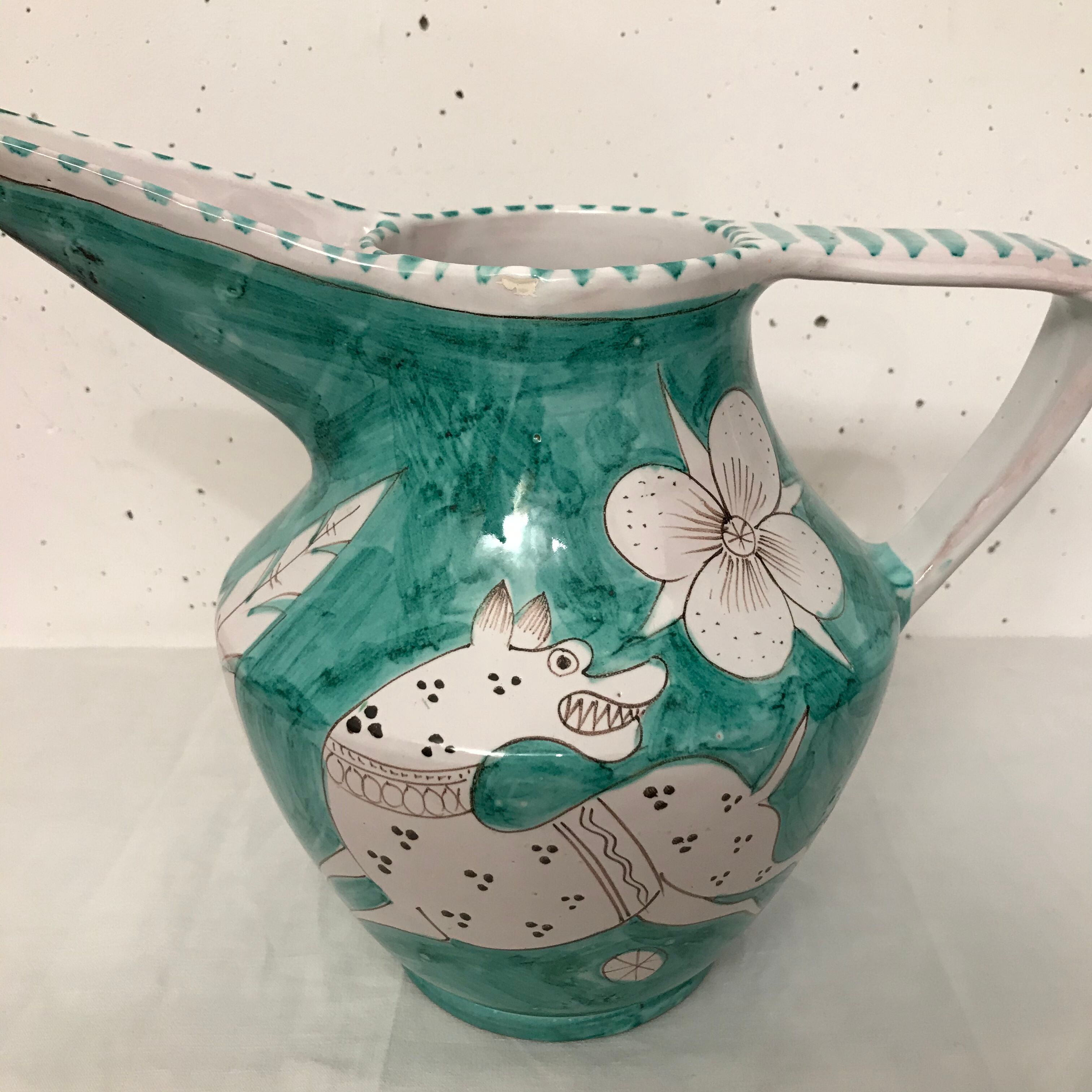 Ceramic pitcher La Vietrese Italy 1960