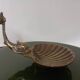 Brass shell wall soap dish, mid-20th century