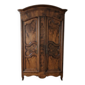 Antique Louis XV wardrobe in solid wood