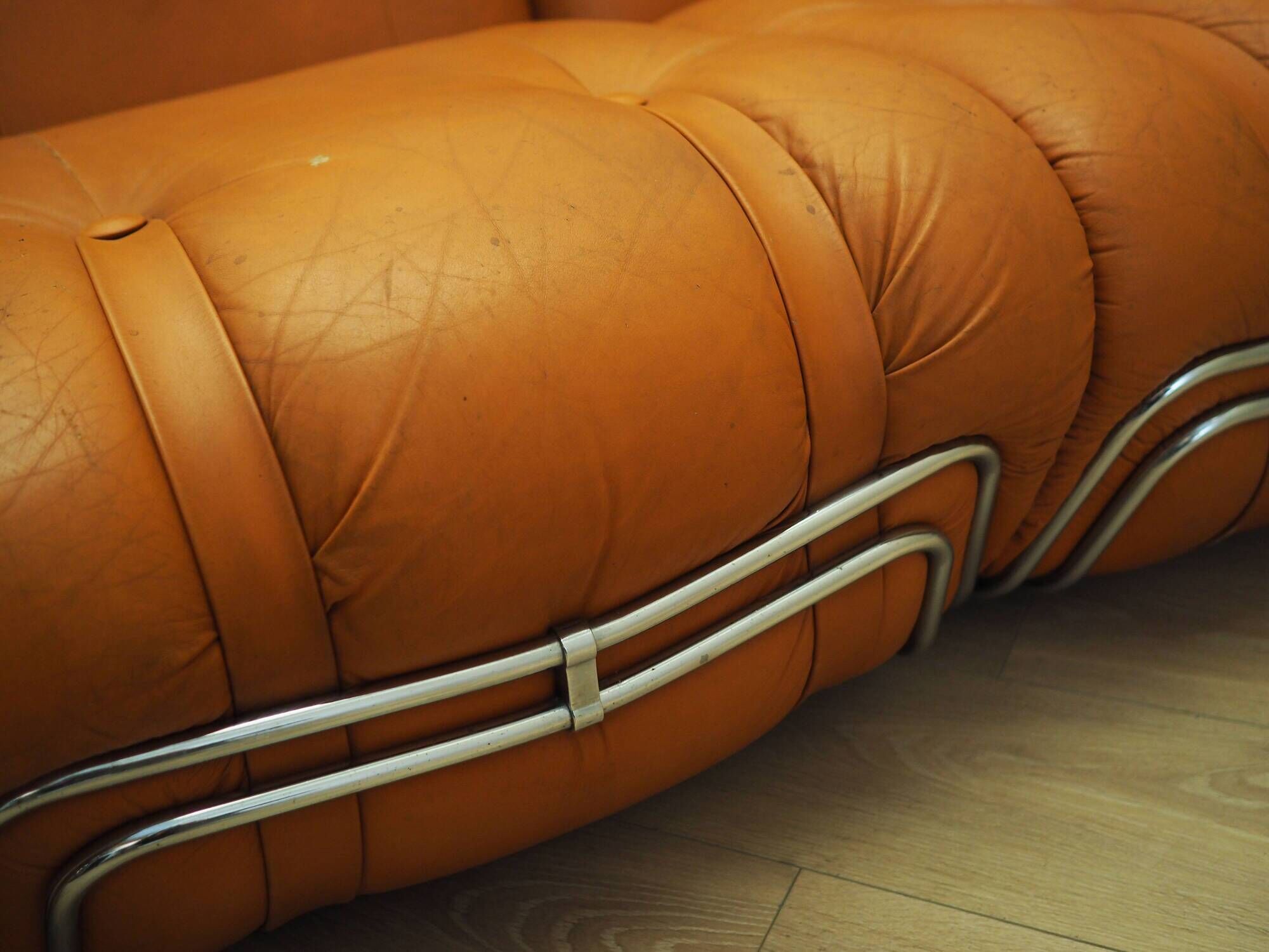 Orange sofa, Space Age design, 1960s, production: Italy