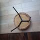 Beige faux fur tripod stool