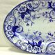 Creil and Montereau - Oval flat in faience model Flora