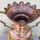 Red and yellow copper amphora oriental moorish art decoration