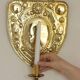 Large Baroque Style Mid-Century Brass Swedish Sconces