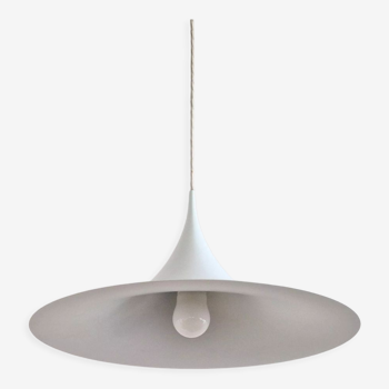 White semi pendant lamp by Bonderup & Torsten Thorup for F&M