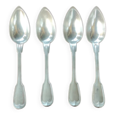 4 anciennes grandes cuillères pointues Christofle métal argenté