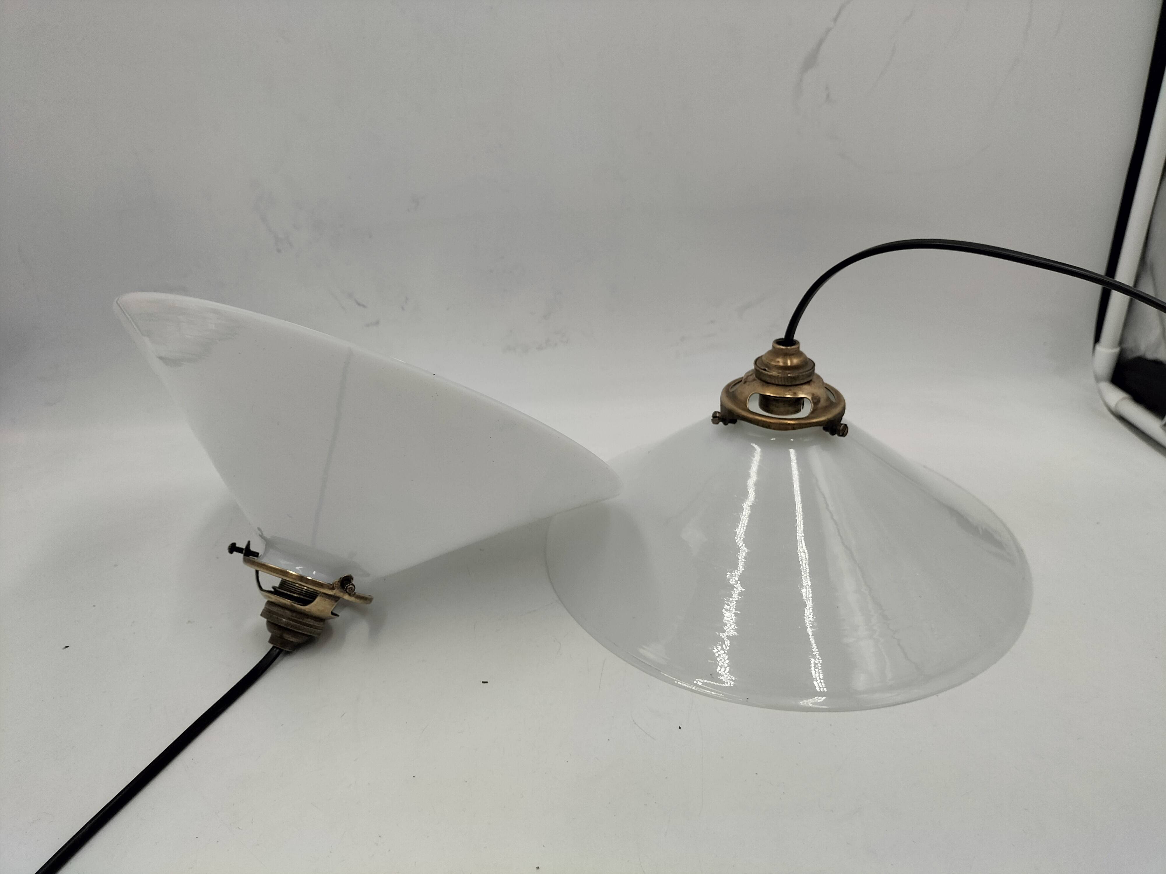 Opaline cone pendants