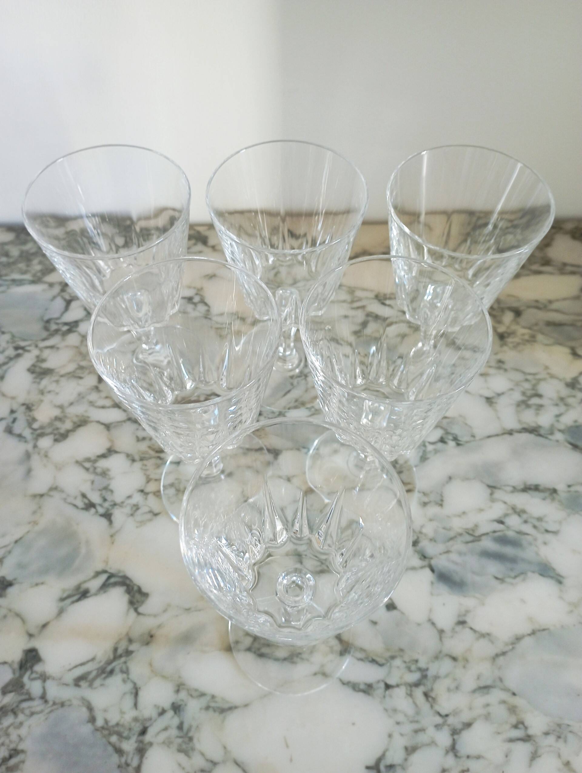 Set of 6 Arques crystal glasses