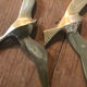 Pair of brass swallows