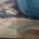 Grande huile sur toile, vase fleuri, Gustav Choley