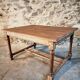 Antique French oak and elm dining table – Early 20th century farmhouse table with turned legs