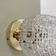 Vintage glass globe wall or ceiling light with diamond point.