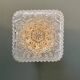 Vintage square globe wall or ceiling light in moulded glass