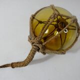 Vintage Amber Yellow Float Glass Ball