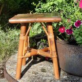 Bamboo side table/small tiles
