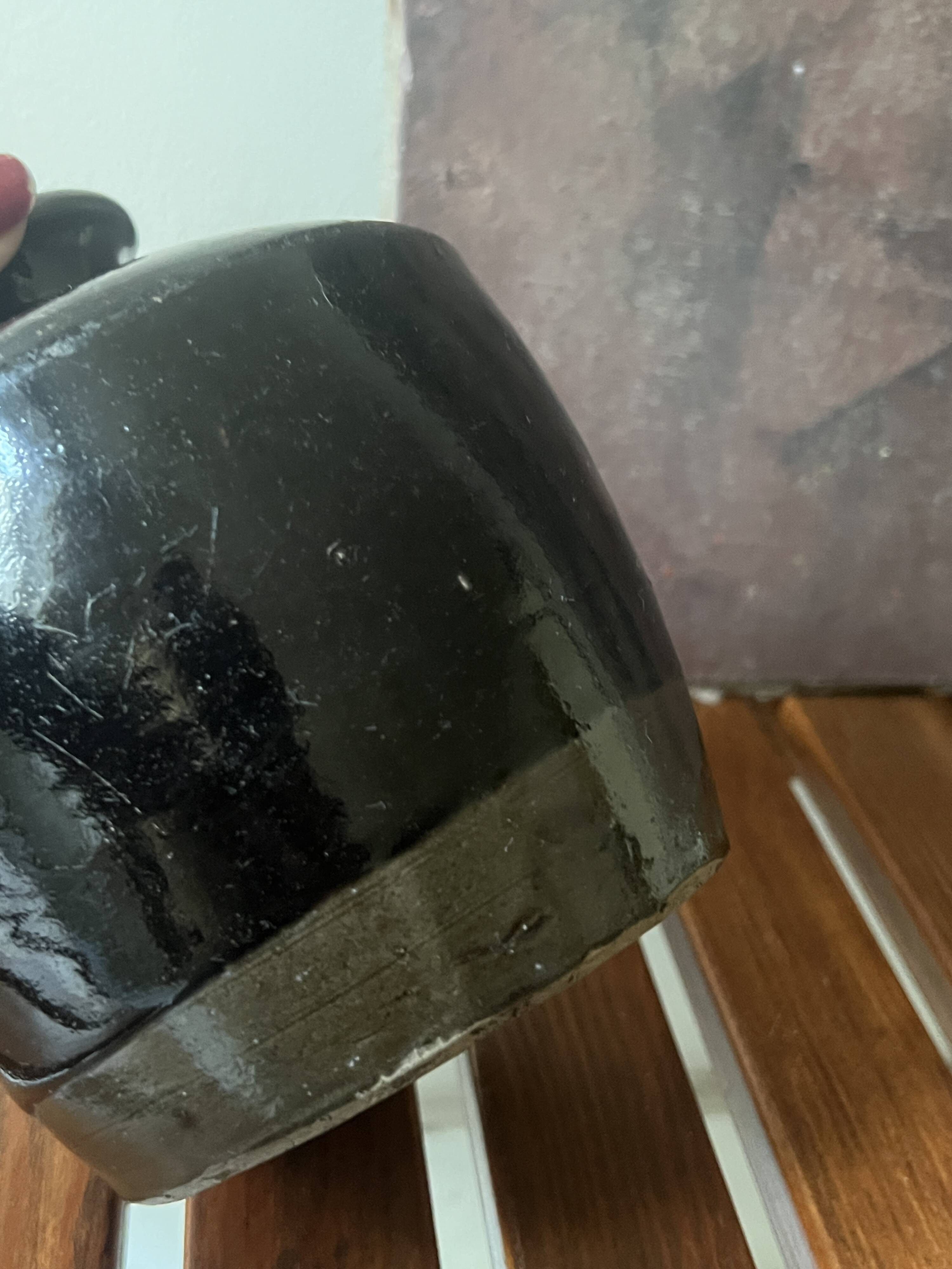 Stoneware vase with tenmoku black glaze wabi sabi, Southern China 19th / early 20th century.