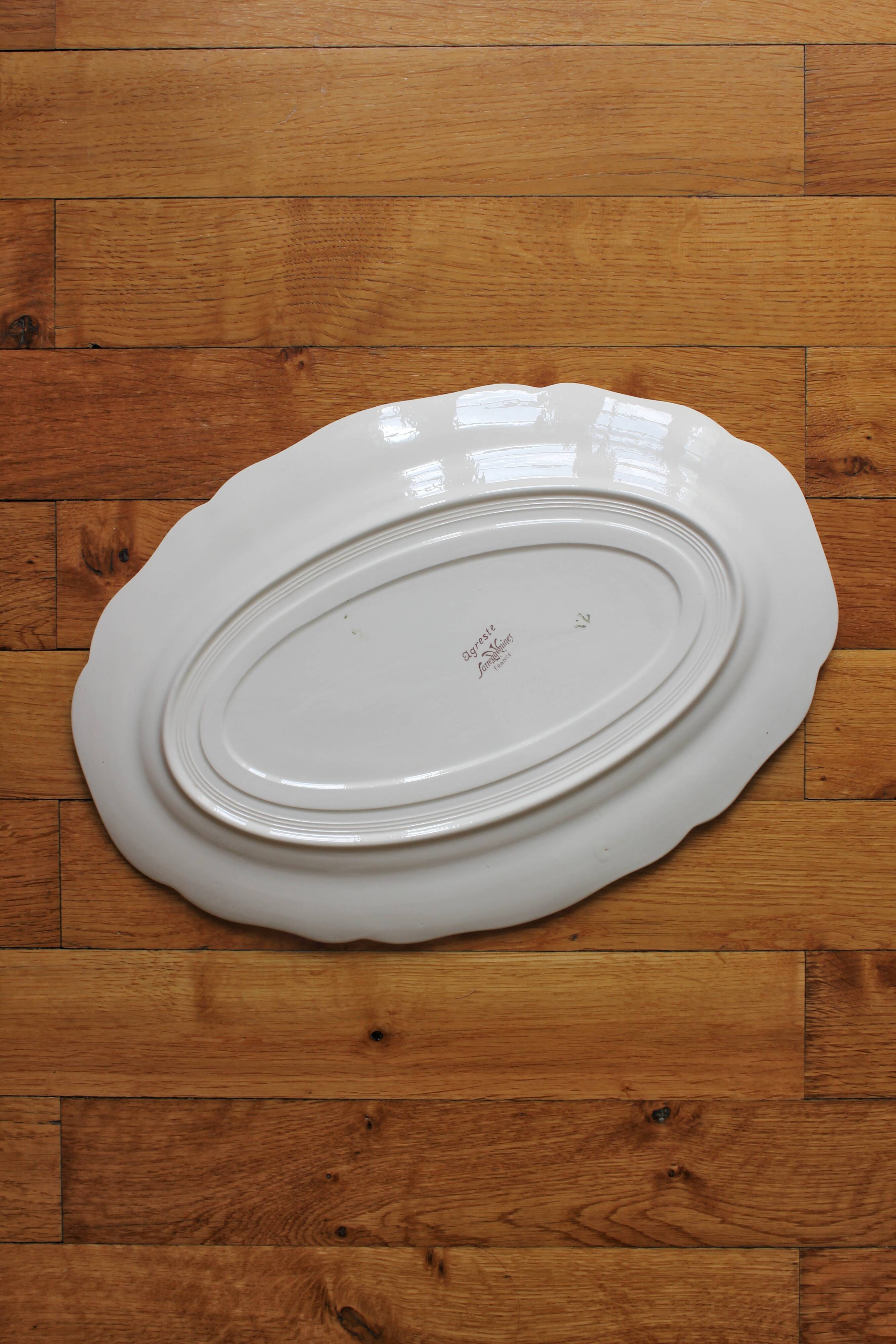 Oval earthenware dish, "Agreste" model, Sarreguemines