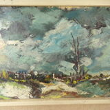 Oil on panel by Gilbert Chavan
