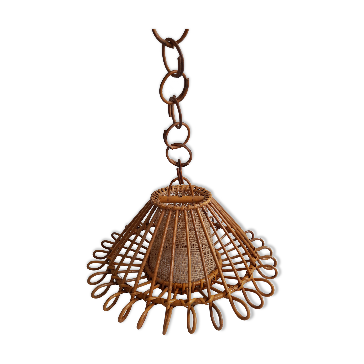 Vintage rattan suspension