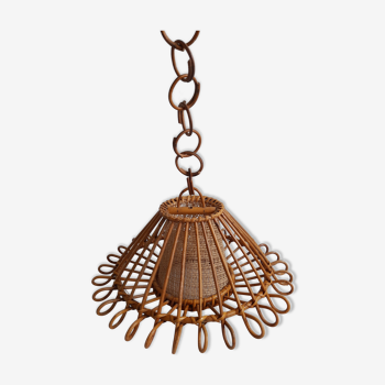 Vintage rattan suspension