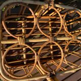 Bamboo rattan bottle holder