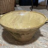 Tian - grand salaider traditionnel ancien provençal  terre vernissée jaune