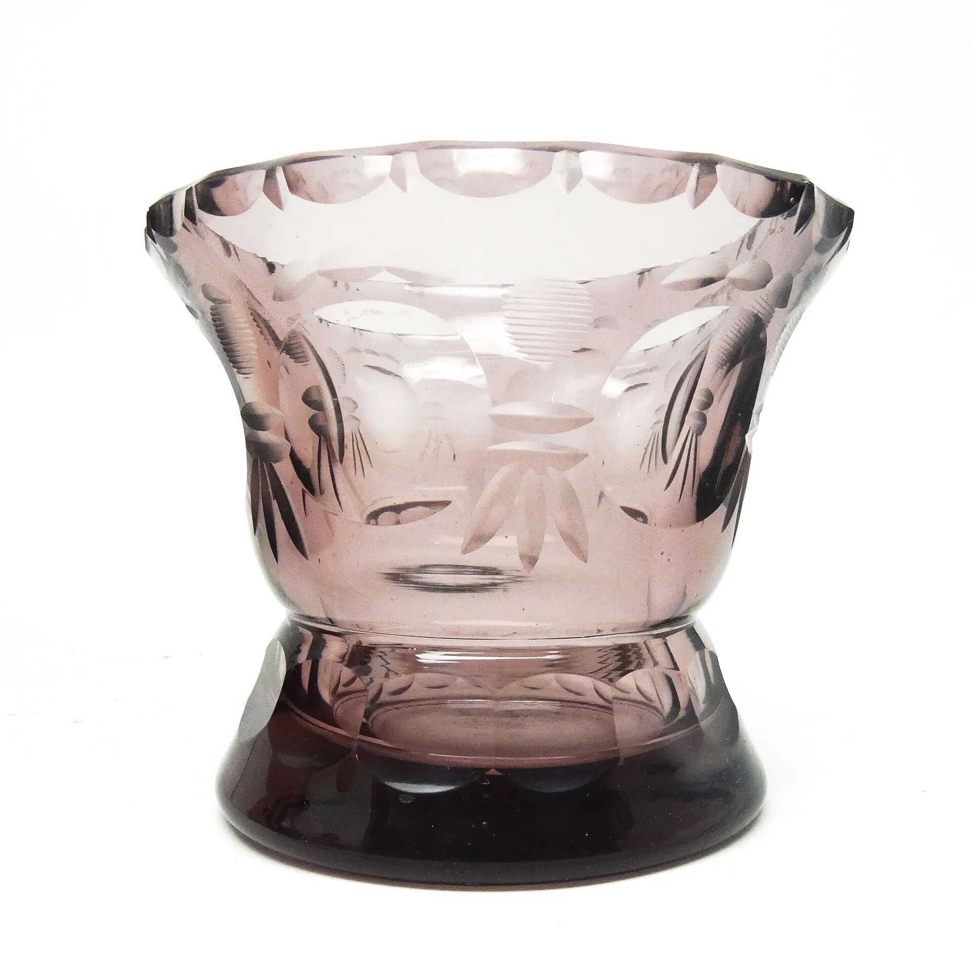 Vase Art Déco, cristal, Moser, Tchécoslovaquie, années 1930