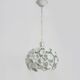 White metal floral pendant light. 1970s