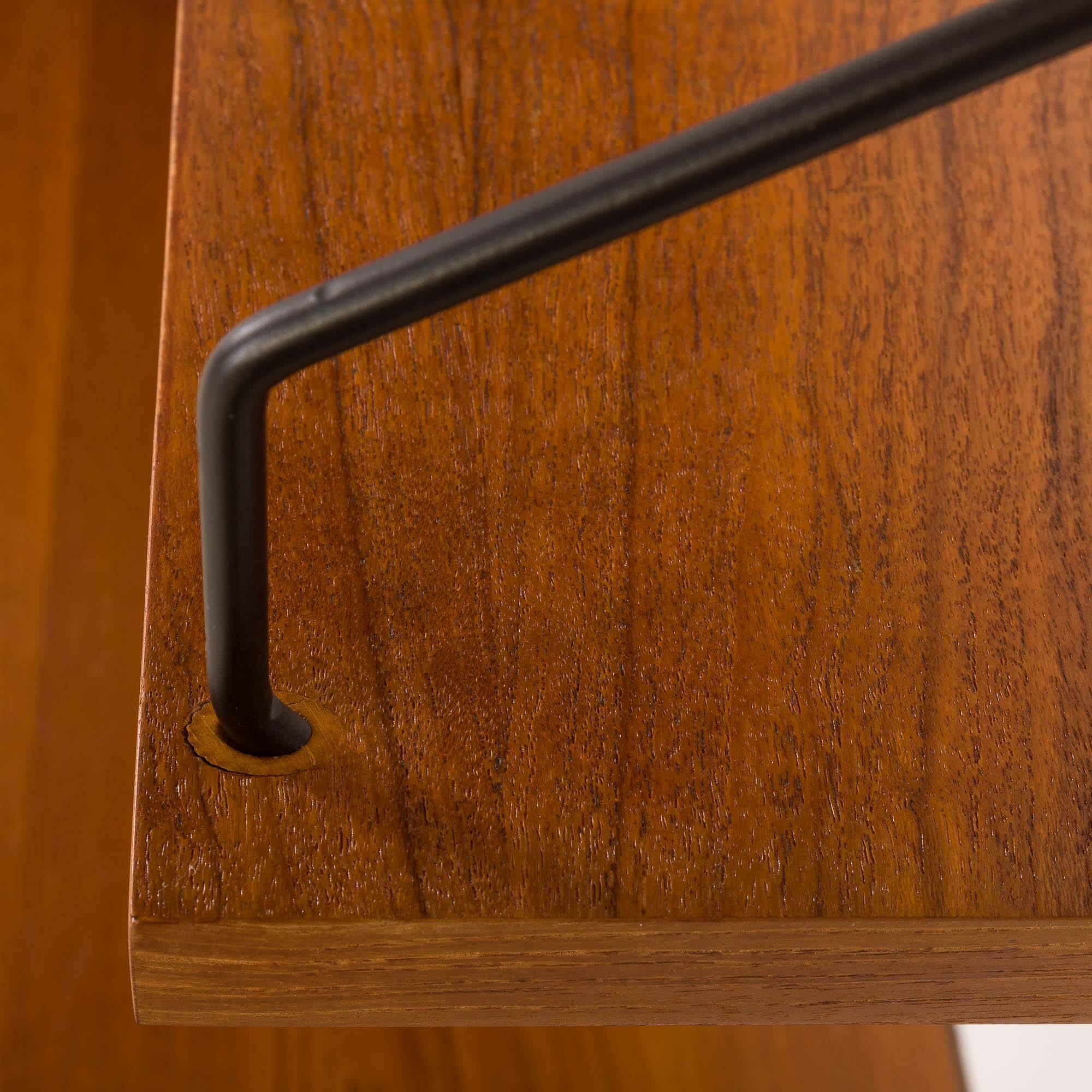 Poul Cadovius wall unit with a bureau and a desk shelf for Cado, 1960s
