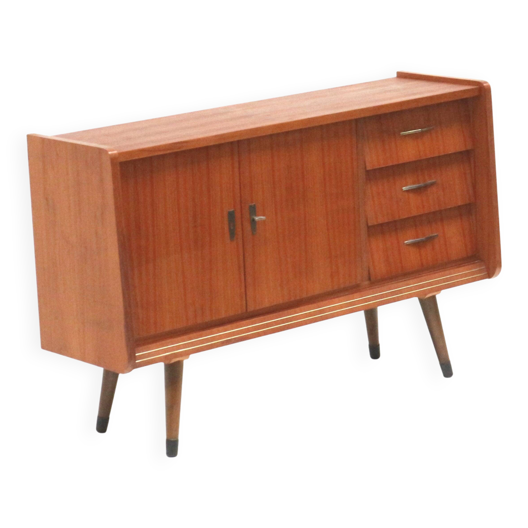 Vintage sideboard with drawers and doors made in the 50s