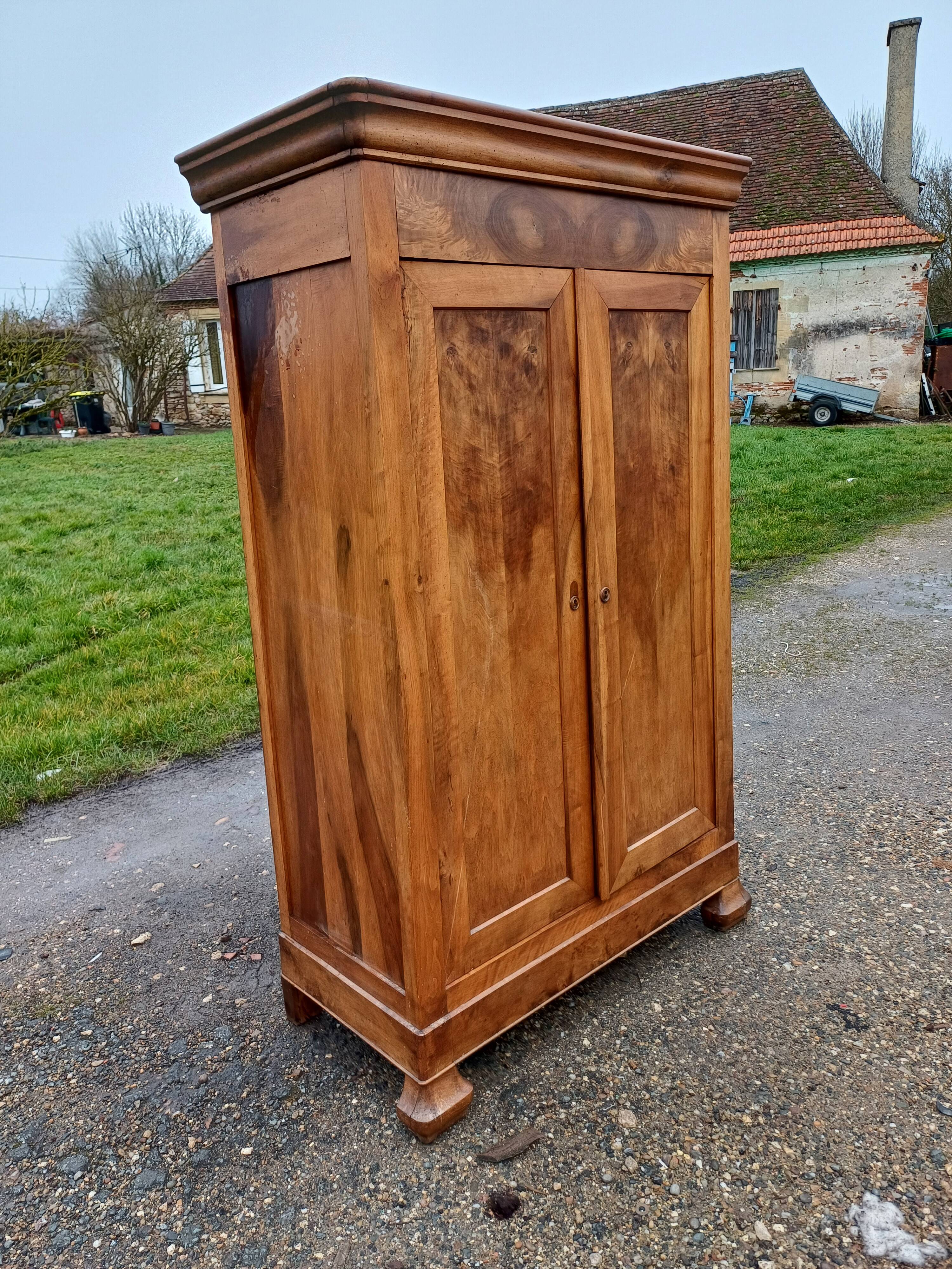 Louis Philippe Walnut Wardrobe 19th Century